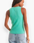 Z Supply Cabana Green Sirena Rib Tank-Tops-Z Supply-L. Mae Boutique & Wild Mabel Clothing