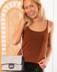 Z Supply Chocolate Anza Sparkle Cami Tank-Tops-Z Supply-L. Mae Boutique & Wild Mabel Clothing