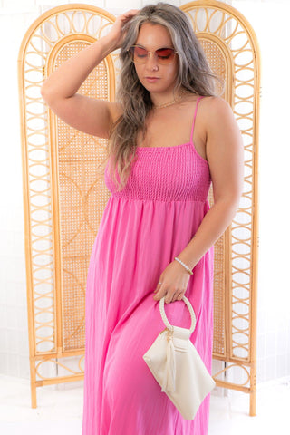 Z Supply Heartbreaker Pink Beachside Midi Dress-Z Supply-L. Mae Boutique