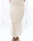 Z Supply Oat Milk Avni Sweater Midi Skirt-Bottoms-Z Supply-L. Mae Boutique & Wild Mabel Clothing