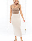 Z Supply Oat Milk Avni Sweater Midi Skirt-Bottoms-Z Supply-L. Mae Boutique & Wild Mabel Clothing