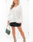 Z Supply Sea Salt Modern V-Neck Sweater-Tops-Z Supply-L. Mae Boutique & Wild Mabel Clothing
