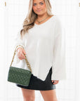 Z Supply Sea Salt Modern V-Neck Sweater-Tops-Z Supply-L. Mae Boutique & Wild Mabel Clothing