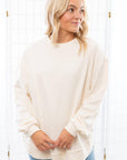 Z Supply Sea Salt Replay French Terry Sweatshirt-Tops-Z Supply-L. Mae Boutique & Wild Mabel Clothing