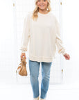 Z Supply Sea Salt Replay French Terry Sweatshirt-Tops-Z Supply-L. Mae Boutique & Wild Mabel Clothing