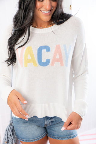 Z Supply White Sienna Vacay Sweater-Z Supply-L. Mae Boutique