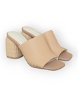 Zadie Nude Raffia Block Heel Sandal-Shoes-KKE Originals-L. Mae Boutique & Wild Mabel Clothing