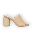 Zadie Nude Raffia Block Heel Sandal-Shoes-KKE Originals-L. Mae Boutique & Wild Mabel Clothing