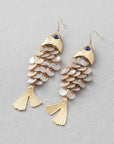 Gone Fishing Shell Tassel Earrings