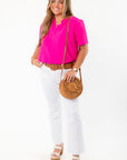 Ent Hot Pink Blouse LM