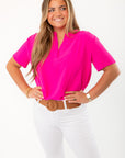 Ent Hot Pink Blouse LM