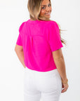 Ent Hot Pink Blouse LM