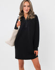 Spanx Very Black AirEssentials Half Zip Dress