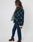 Bluebell Blooms Navy Reversible Block Print Jacket