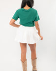 Aimee White Cinched Tie Skirt