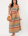 Truly Tropical Printed Midi Skirt
