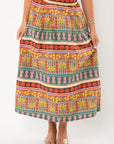 Truly Tropical Printed Midi Skirt