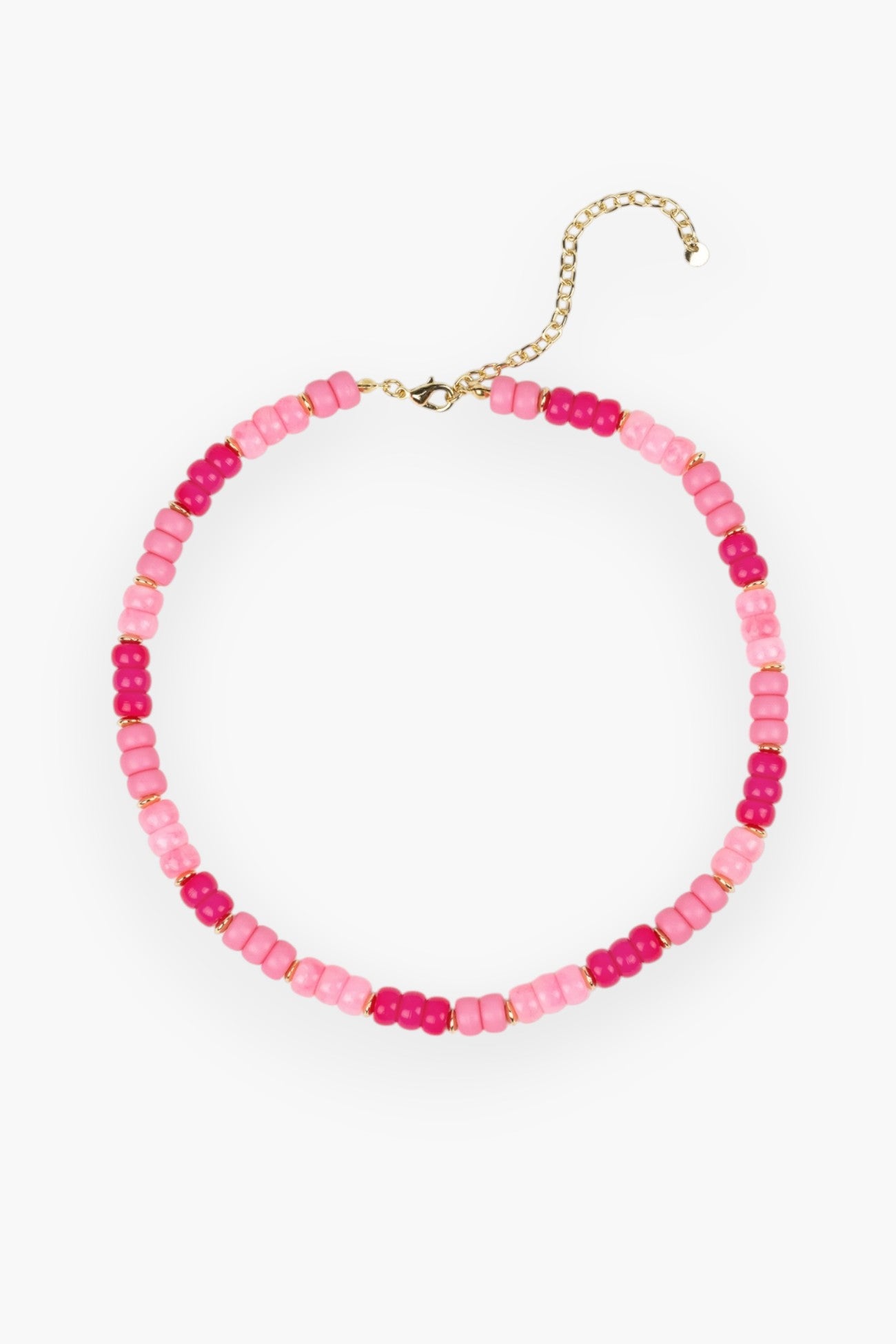 Hot Pink Candy Beaded Necklace