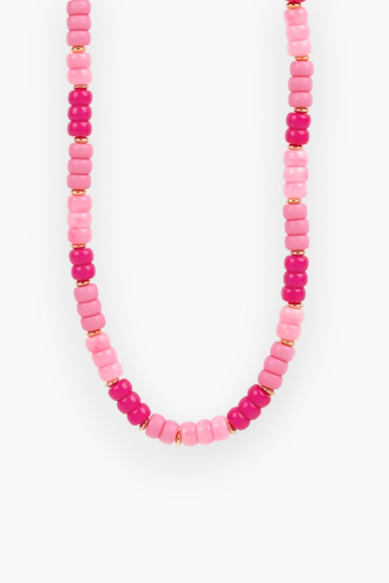 Hot Pink Candy Beaded Necklace