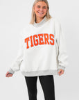 Heather Grey Clemson Tigers Reversible Mockneck
