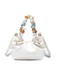 Resort-Ready Ivory Beaded Crossbody Purse