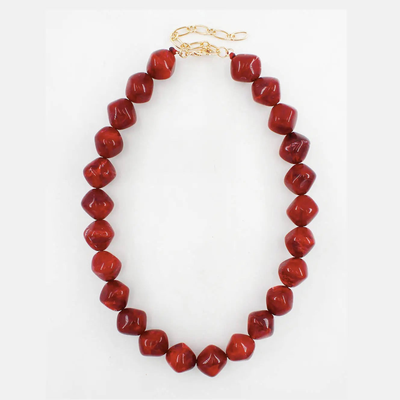 Merlot Chunky Stone Beaded Necklace