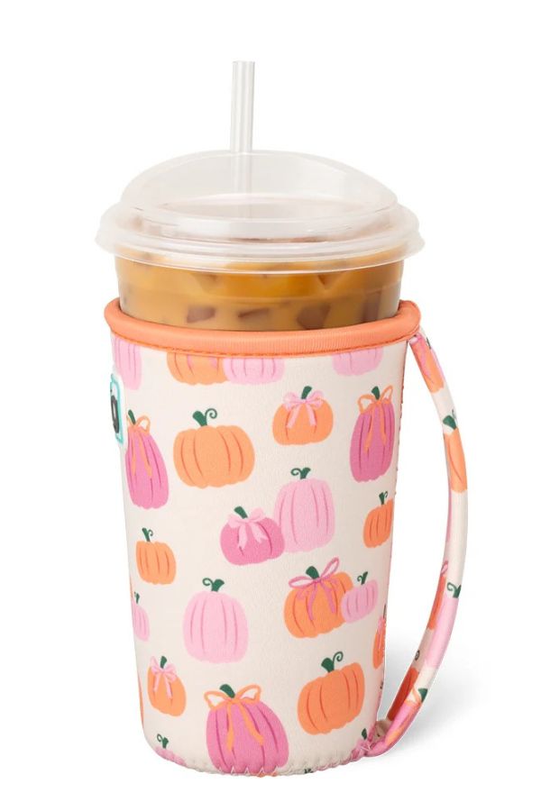 Swig Pumpkins and Bows Medium Iced Coolie