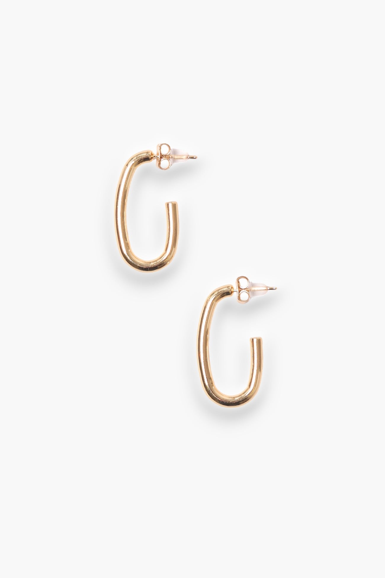 14K Gold-Dipped Long Hoop Earrings-Jewelry-Fashion City-L. Mae Boutique & Wild Mabel Clothing