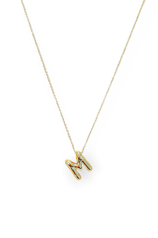 18K Gold Plated Bubble Letter Necklace-Jewelry-Luxe Group-L. Mae Boutique & Wild Mabel Clothing