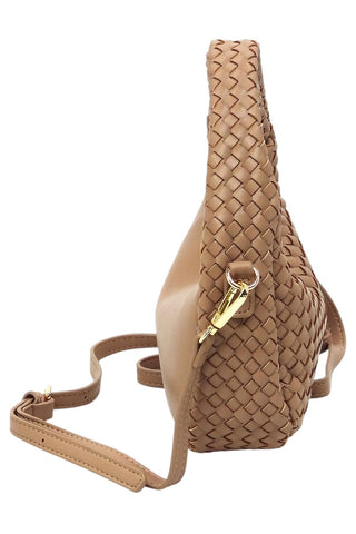 Woven Mini Hobo Shoulder Bag