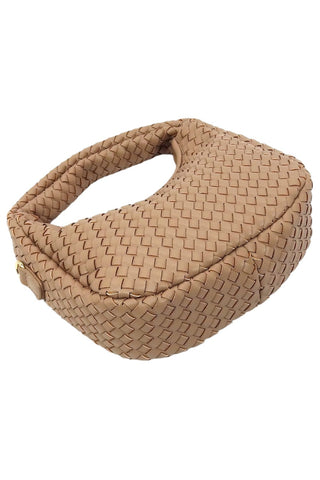 Woven Mini Hobo Shoulder Bag