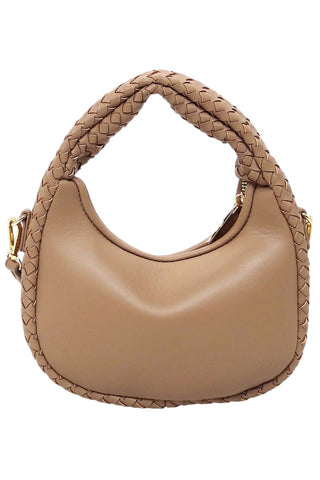 Woven Mini Hobo Shoulder Bag