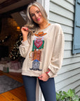 Queen of Sparkles Beige Cowboy Nutcracker Sweatshirt