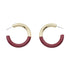 Fan Favorite Burgundy Gold Acrylic Hoop Earring