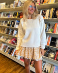 Free People Optic White Spring Street Pullover – Timeless