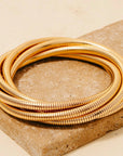 Gold Coil Bracelet Set