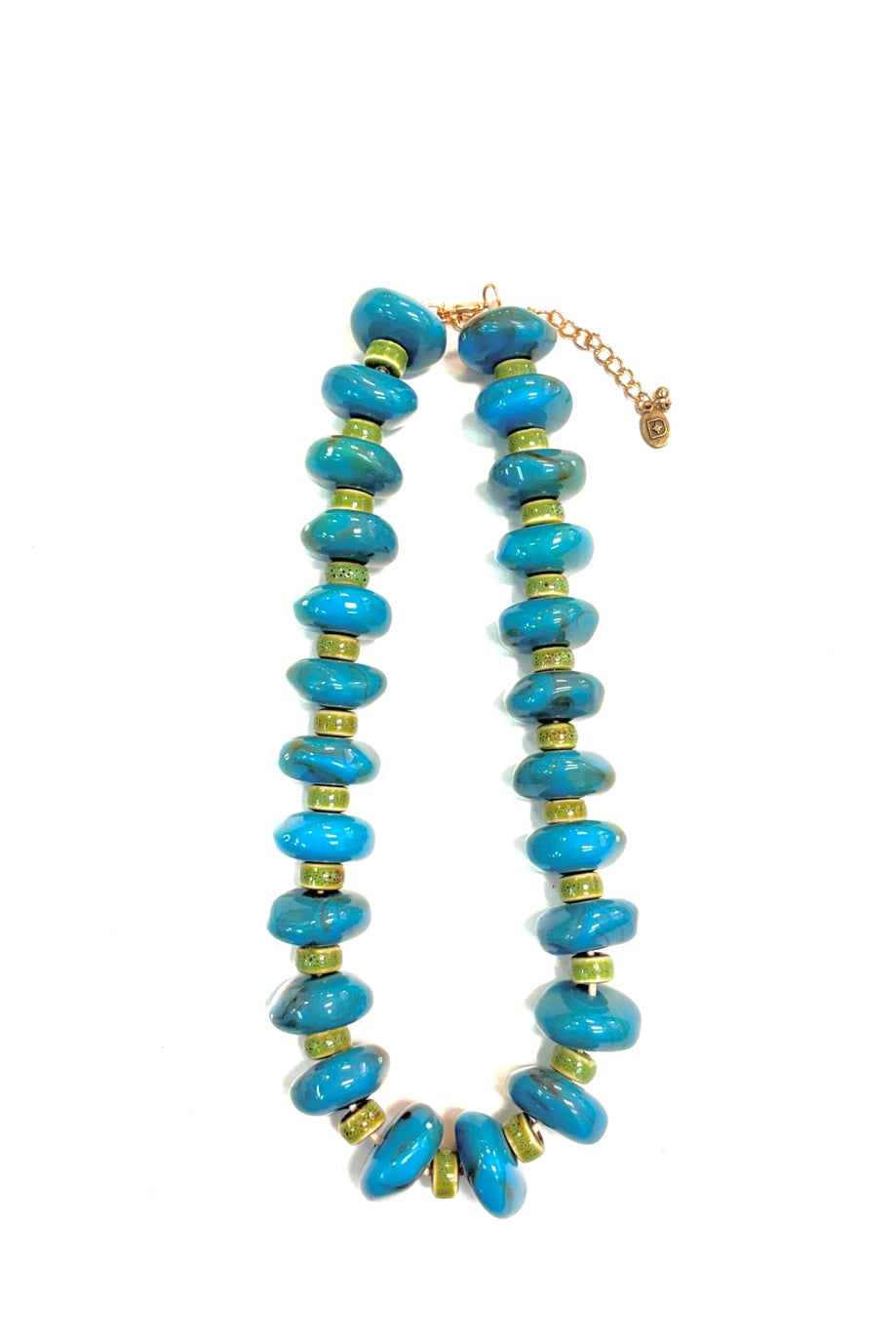 Beulah Turquoise & Sage Beaded Necklace