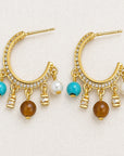 Talisman Beaded Huggie Hoops
