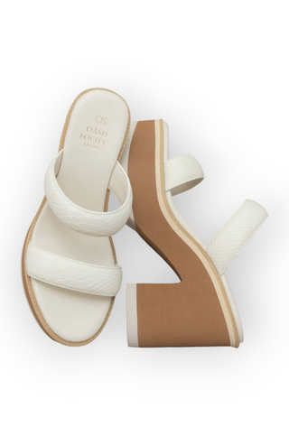 Aces White Chunky Platform Sandals-Shoes-KKE Originals-L. Mae Boutique & Wild Mabel Clothing