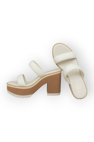 Aces White Chunky Platform Sandals-Shoes-KKE Originals-L. Mae Boutique & Wild Mabel Clothing