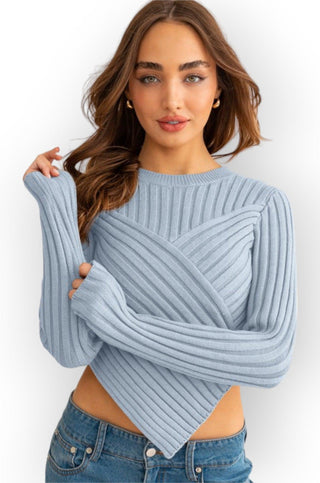 All Nighter Asymmetrical Hem Sweater-LE LIS-L. Mae Boutique