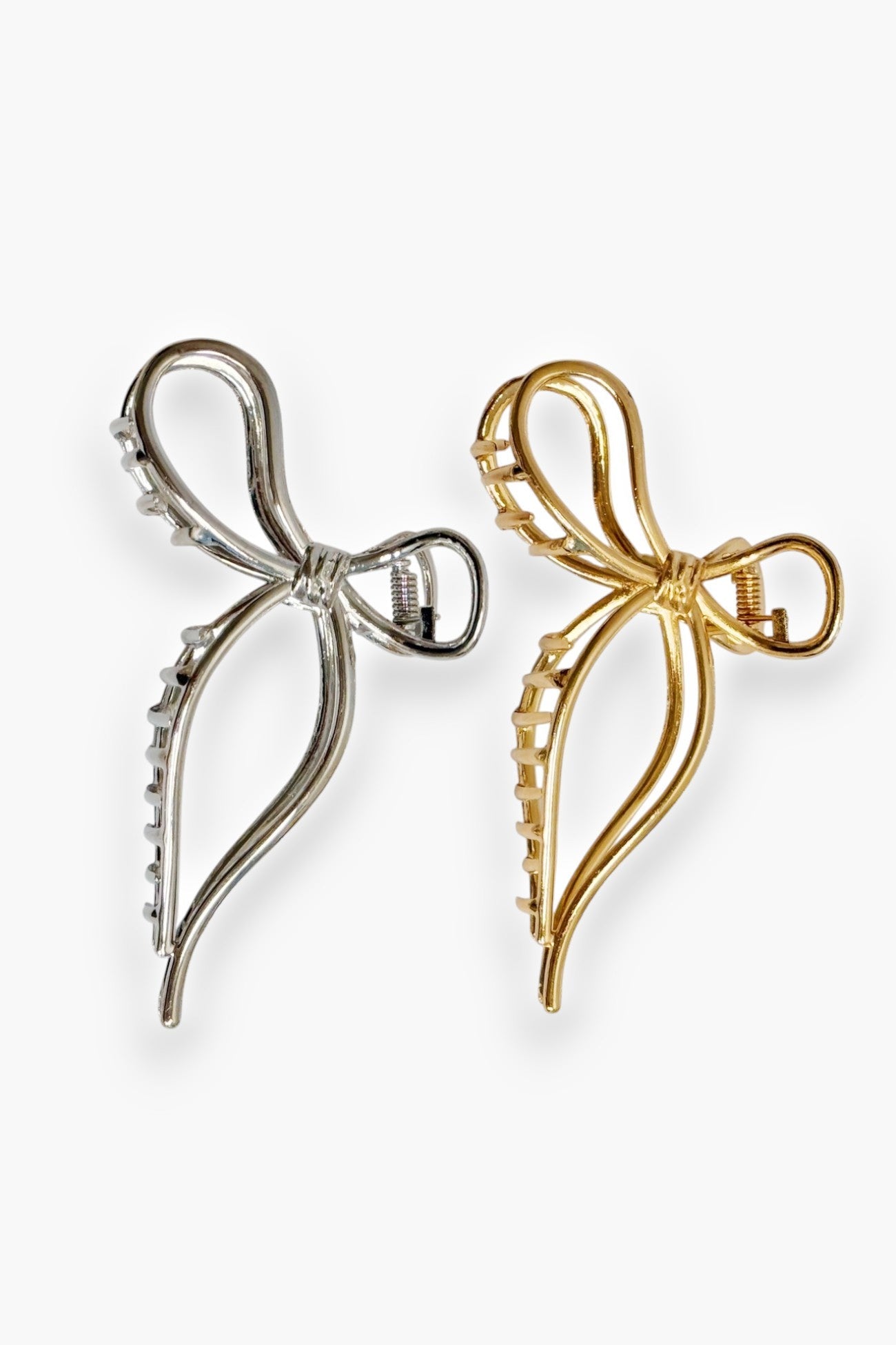 Annie Metal Bow Hair Claw Set of 2-Accessories-Ellison + Young-L. Mae Boutique & Wild Mabel Clothing