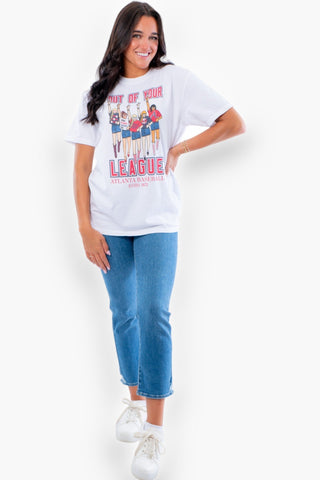 Atlanta Baseball "Out of Your League" Tee-Tops-Poppy & Pine-L. Mae Boutique & Wild Mabel Clothing