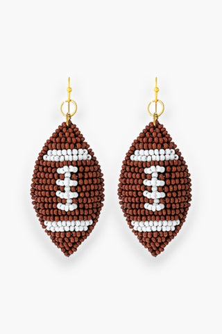 Beaded Football Earrings-Jewelry-Golden Stella-L. Mae Boutique & Wild Mabel Clothing