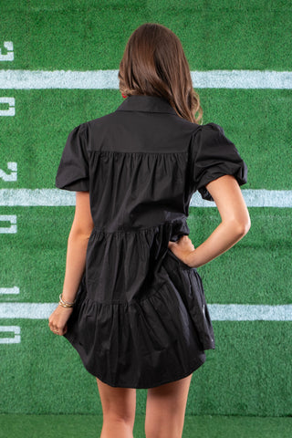 Black Sequin Football Dress-Lula the Label-L. Mae Boutique