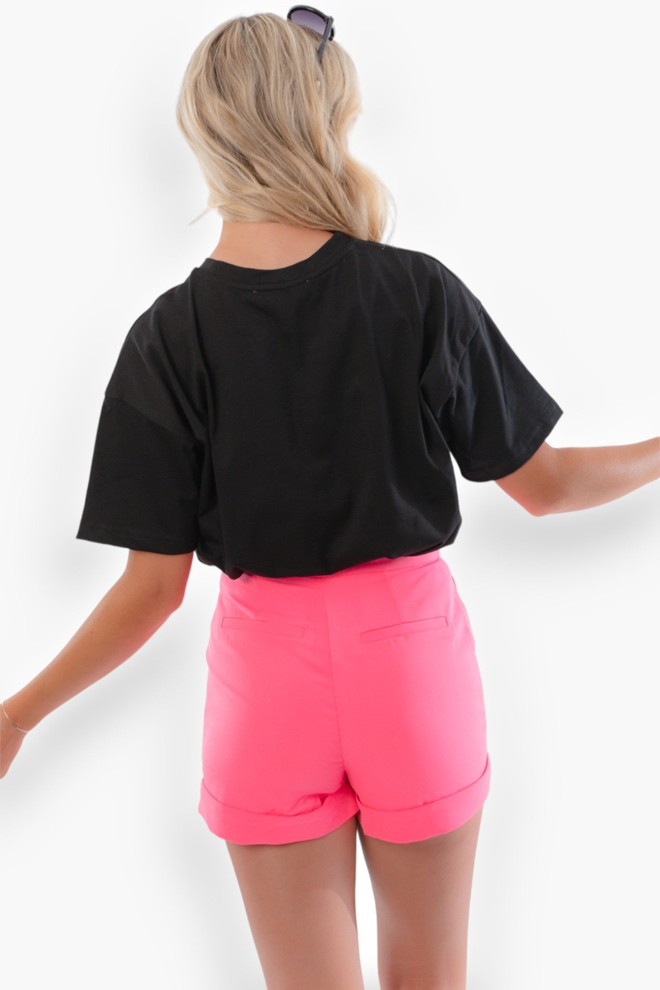 Black Sequin Neon Star Tee-Tops-Vine &amp; Love-L. Mae Boutique &amp; Wild Mabel Clothing
