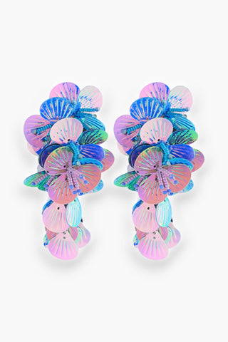 Blue Chacha Seashell Earrings-Golden Stella-L. Mae Boutique