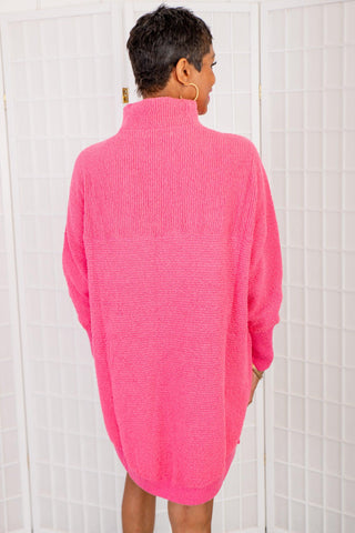 Buddy Love Sunkissed Rose Mara Turtle Neck Sweater Dress-Buddy Love-L. Mae Boutique