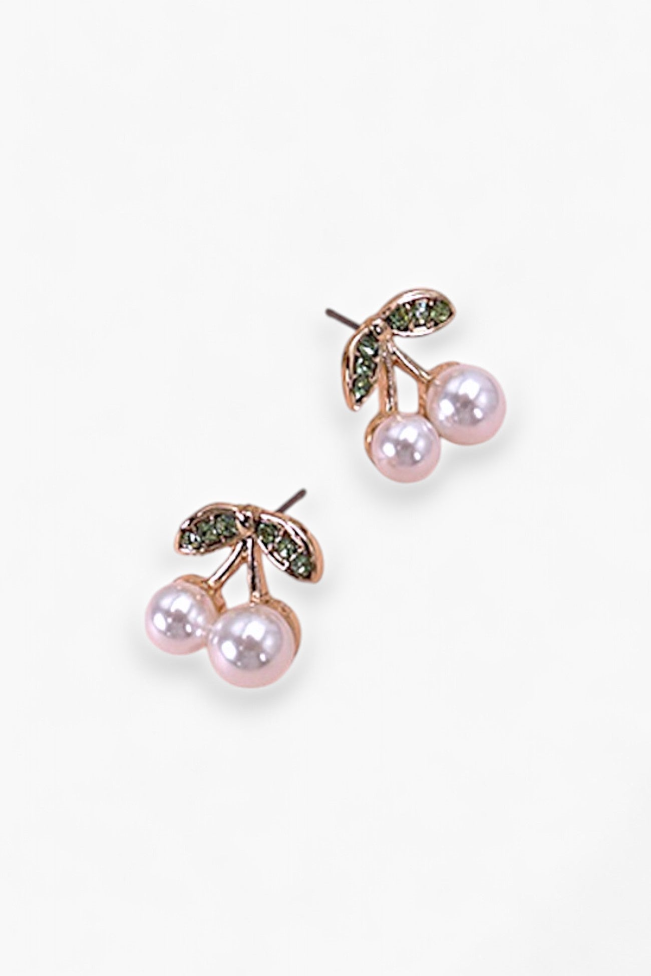 Cherry Pearl Rhinestone Earrings-Jewelry-Wall to Wall-L. Mae Boutique & Wild Mabel Clothing