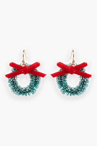 Christmas Wreath Earrings-Jewelry-Golden Stella-L. Mae Boutique & Wild Mabel Clothing